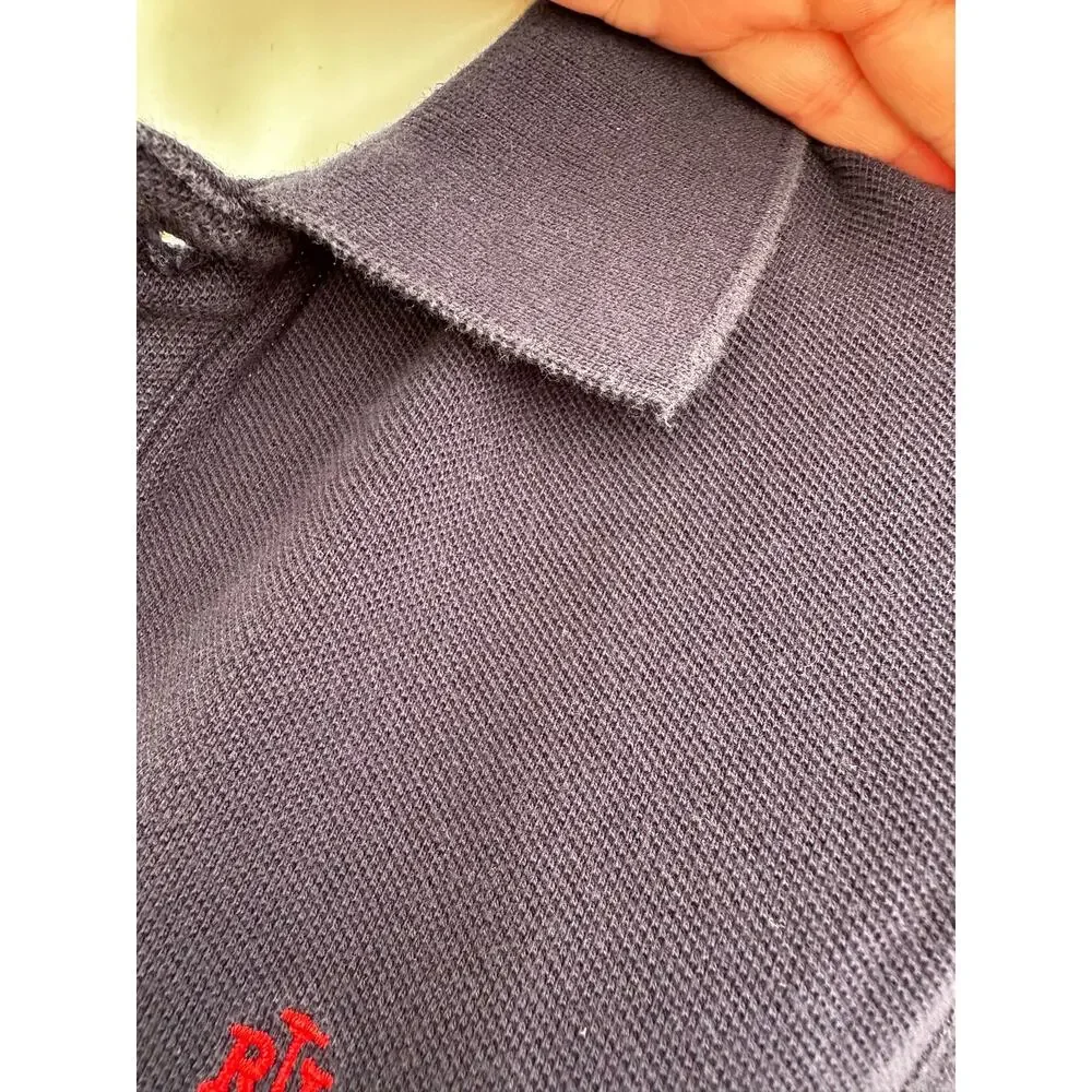 Vintage 90s Ralph Lauren Women’s Navy Blue Polo Shirt Medium